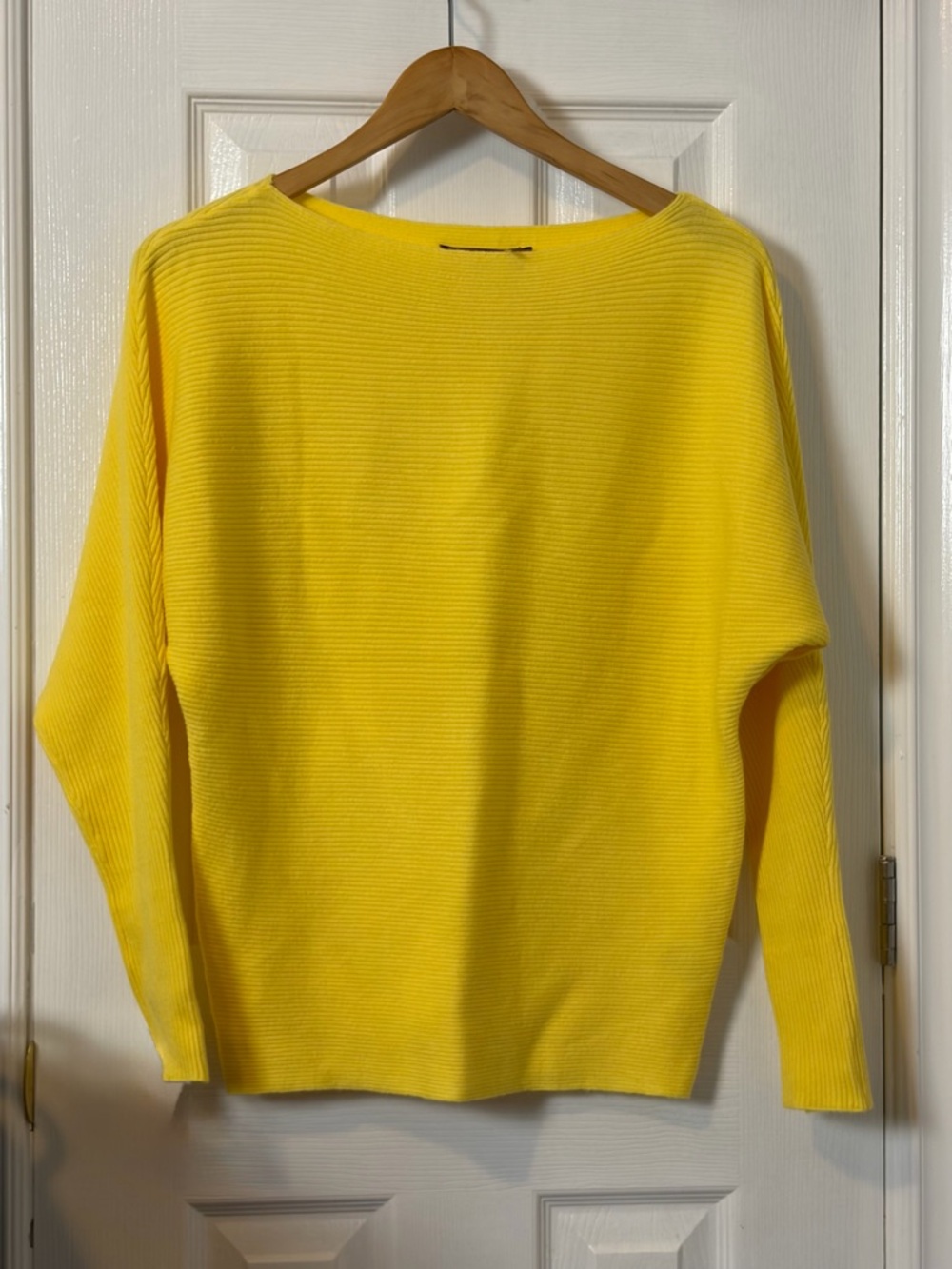 Belldini Yellow Ribbed Boatneck Sweater